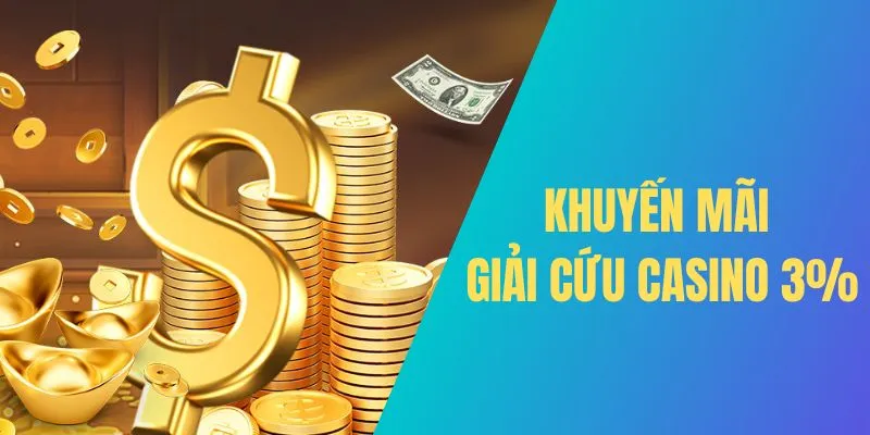 Sự kiện khuyến mãi Hello88 giải cứu 3% cho sảnh casino